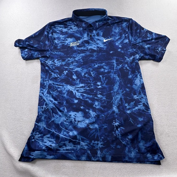 Nike Golf Polo Shirt Mens Large Tall Blue Dri-Fit Tour Sport Oregon DX6090 - Picture 1 of 12